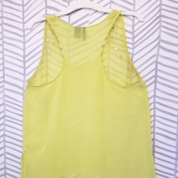 FWP!* Sheer Ruffled Embellished Sleeveless Top - Picture 5 of 7